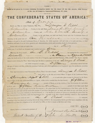Confederate private Lycurgus Rees, a farmer from Georgia, used the form above to apply for an exemption from military service based on his ownership of "fifteen able-bodied slaves." Click on the image to see a larger version and to learn more. Courtesy U.S. National Archives and Records Administration