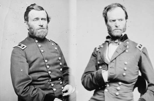 Lt. General Ulysses S. Grant and Major General William T. Sherman, courtesy Library of Congress